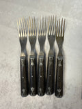 Antique Wood with Metal Handle Flatware - Lot of 18 Pieces