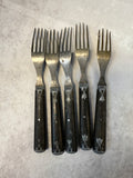 Antique Wood with Metal Handle Flatware - Lot of 18 Pieces