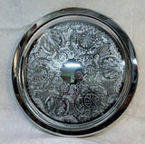 Oneida USA 19" Round Etched Scrollwork Tray