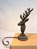 Pair of Cast Iron Reindeer Christmas Stocking Holders
