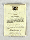 Thomas Blackshear's Ebony Visions Harmony 2003 Ornament w/COA - Like New!