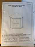 Elegant Home Fashions Madison 24" h Corner Wall Cabinet, White - Brand New!