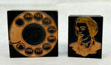 Early Telephone Printing Transfer Stamps on Wood Blocks - Lot of 6