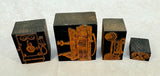 Early Telephone Printing Transfer Stamps on Wood Blocks - Lot of 6