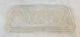 Vintage Federal Glass Refrigerator Dish w/ Lid Vegetables Ribbed 8.5"