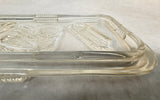 Vintage Federal Glass Refrigerator Dish w/ Lid Vegetables Ribbed 8.5"