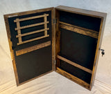 Wall-Mounted Mirror Jewelry Cabinet w/Keys