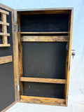 Wall-Mounted Mirror Jewelry Cabinet w/Keys