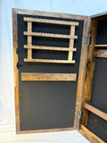 Wall-Mounted Mirror Jewelry Cabinet w/Keys