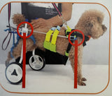 Adjustable Foldable Mobility Pet Dog Wheel Chair PW-FF-XSLW - Size XS, Brand New!