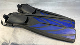 Atomic Aquatics Open Heel Split Fin - Size L, Blue
