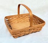 Longaberger 2007 Rectangular Basket with Handle, 10" x 9"