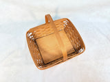 Longaberger 2007 Rectangular Basket with Handle, 10" x 9"
