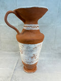 Large 21" Terra Cotta Vase with Southwestern Design