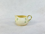 Belleek Ireland Shamrock Tea Pot, Creamer and Sugar Set