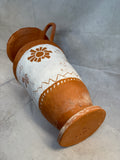 Large 21" Terra Cotta Vase with Southwestern Design