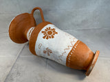 Large 21" Terra Cotta Vase with Southwestern Design