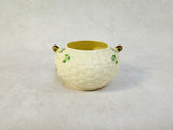 Belleek Ireland Shamrock Tea Pot, Creamer and Sugar Set