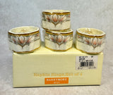 Noritake Barrymore Napkin Rings - Set of 4, Brand New!