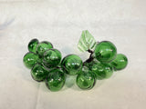 3 Blown Glass Grape Clusters - Green, Blue & Purple