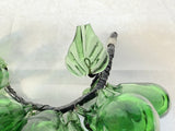 3 Blown Glass Grape Clusters - Green, Blue & Purple