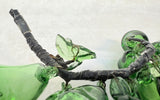 3 Blown Glass Grape Clusters - Green, Blue & Purple