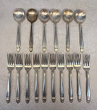 Vtg. Holmes & Edwards Inlaid Danish Princess IS Silverware - 16 Pieces