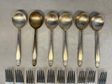 Vtg. Holmes & Edwards Inlaid Danish Princess IS Silverware - 16 Pieces