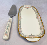 Noritake Barrymore Relish Dish & Cake Server