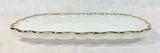 Vintage Anchor Hocking Milk Glass Snack Set with Gold Edge - 8-Piece Set, Like New!
