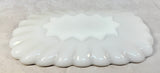Vintage Anchor Hocking Milk Glass Snack Set with Gold Edge - 8-Piece Set, Like New!