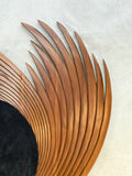 MCM 36" Spiral Teak Framed Mirror