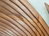 MCM 36" Spiral Teak Framed Mirror