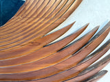MCM 36" Spiral Teak Framed Mirror