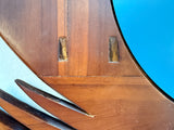 MCM 36" Spiral Teak Framed Mirror