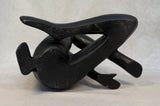 14" Seated Woman Black Figurine