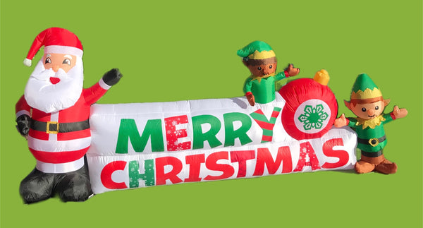 10 ft. LED Merry Christmas Scene Inflatable - Like New!