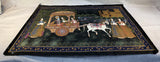 Lord Krishna and Radha Indian Silk Cloth Painting, 30" x 21"
