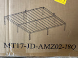 MAF 18" h Queen Black Bed Frame with Slats and Round Corner Legs - Brand New!