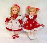 Heritage Signature Collection 13" Peppermint Twins Dolls with COA - Lot of 2, Brand New!