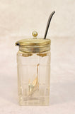 Victorian Silver Plate and Cut Glass Condiment Set