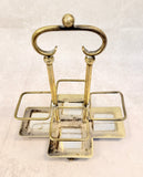 Victorian Silver Plate and Cut Glass Condiment Set
