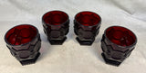 Avon 1876 Cape Cod Cranberry Footed Glass Set - Lot of 4 Glasses