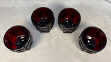 Avon 1876 Cape Cod Cranberry Footed Glass Set - Lot of 4 Glasses