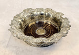 Vintage Silver Plate Grapes Wine Bottle Coaster