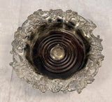 Vintage Silver Plate Grapes Wine Bottle Coaster