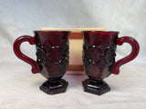 Avon 1876 Cape Cod Cranberry Glass Collection - 10 Piece Set