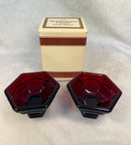 Avon 1876 Cape Cod Cranberry Glass Collection - 10 Piece Set