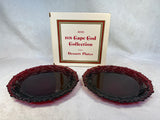 Avon 1876 Cape Cod Cranberry Glass Collection - 10 Piece Set