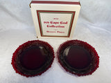 Avon 1876 Cape Cod Cranberry Glass Collection - 10 Piece Set